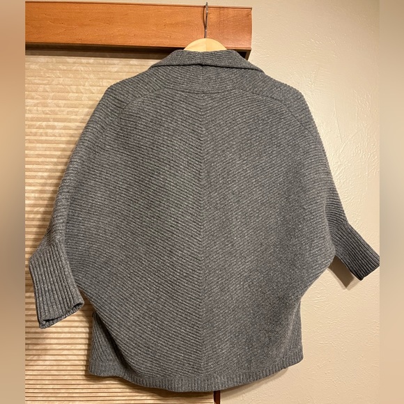 Madewell Gray Ribbed Draped Cardigan - Picture 4 of 6